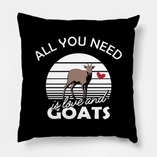 Goat - All you need is love and goats Pillow