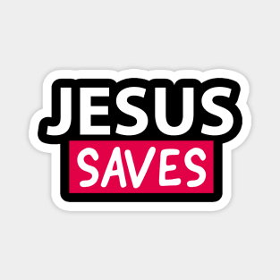 Jesus Saves Motivational Christian Faith Quote Magnet