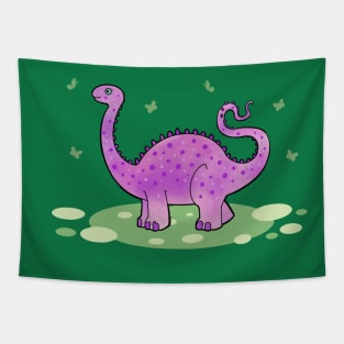 cute purple dinosaur Tapestry