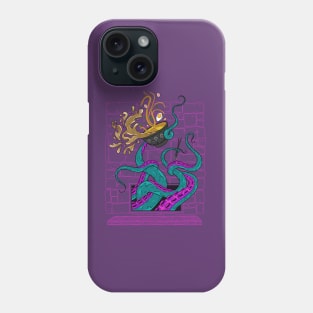 Squidward isn't the best chef octopus ramen anime tattoo style inked Japanese noodles in pink Phone Case