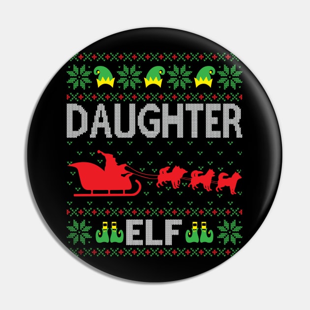 The Daughter elf ugly christmas sweater Pin by MZeeDesigns