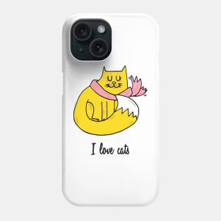 I love cats Phone Case