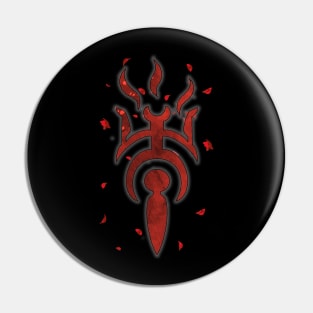 Lilith Symbol Blood Petals Pin