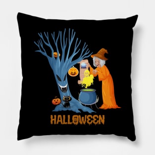 Halloween Spooky T-shirt Pillow