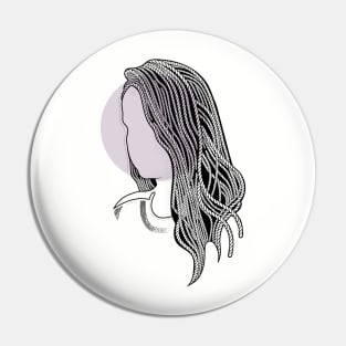 Girl with Rope hairstyle Pin