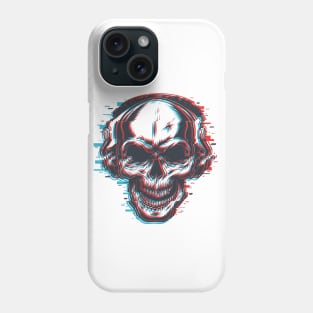 Skull music glitch Phone Case