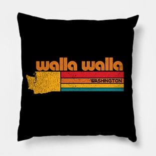 walla walla Washington Retro Pillow