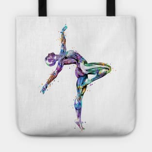 Girl Gymnastics Watercolor Anatomy Muscles Tote