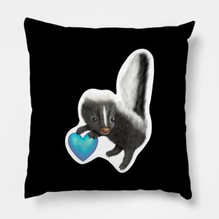 Cute Baby Skunk for Skunk Lovers Pillow