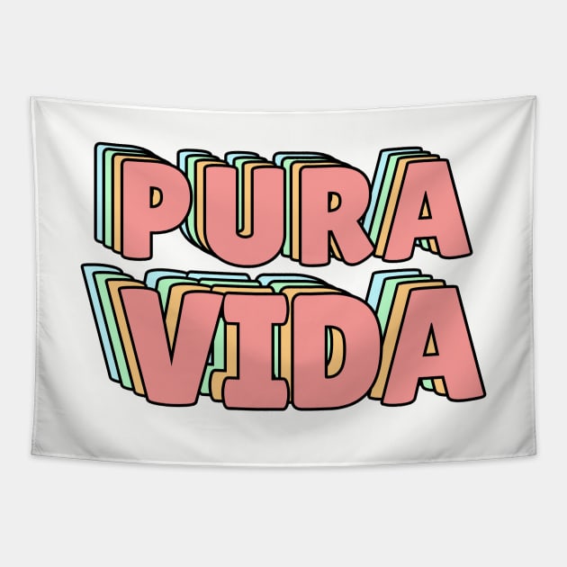 Pura Vida Pastel Tapestry by lukassfr