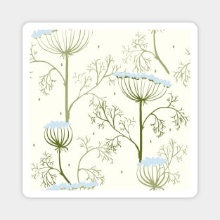 Elegance Seamless pattern with flowers Magnet