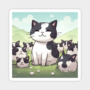 The Cow Cat Army Magnet