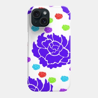 colorful roses abstract pattern background Phone Case