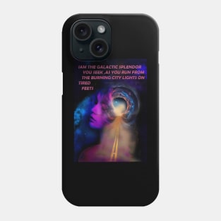 deep girl galaxy quote Phone Case