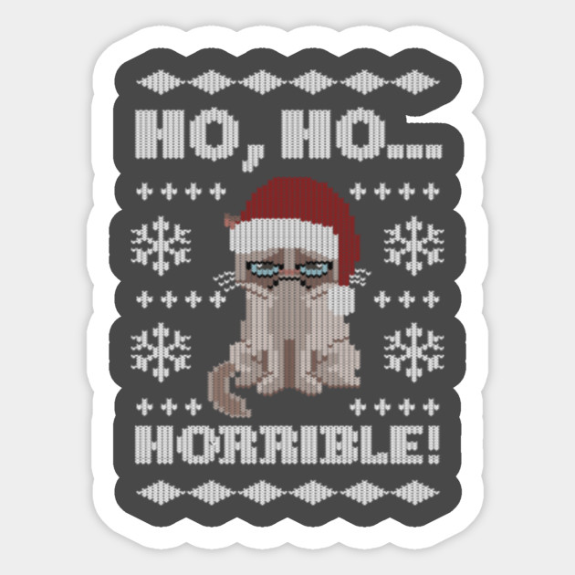 Grumpy Cat Christmas Grumpy Cat Ugly Christmas Sweater Sticker