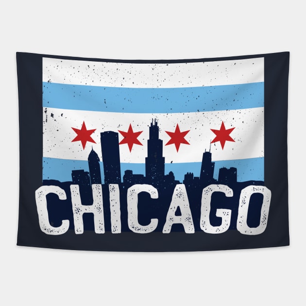 Chicago Skyline Tapestry by Shalini Kaushal