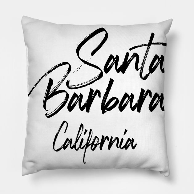 Santa Barbara California Pillow by FromBerlinGift