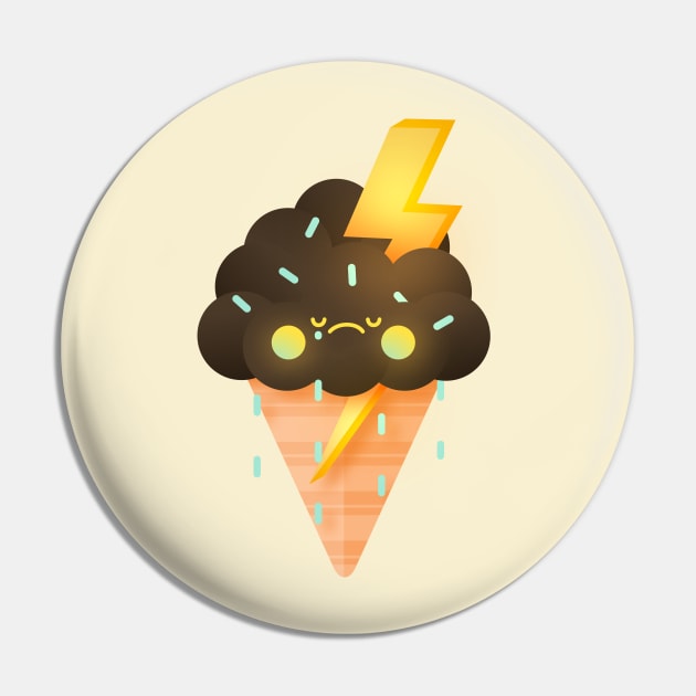 Chocolate Rain Ice Cream Pin by noeyedeer