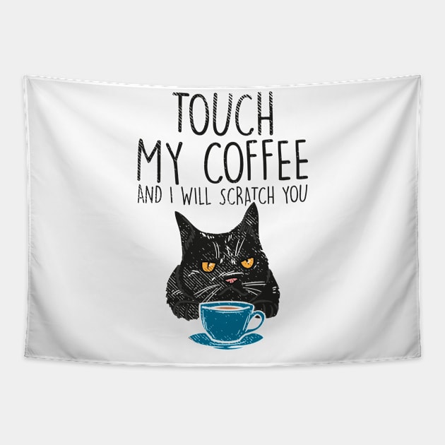 Cats and coffee cat lover coffee lover Tapestry by Tom´s TeeStore