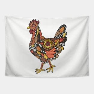 Patchwork Chicken Tapestry