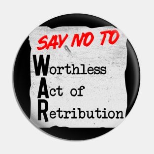 No To War Pin