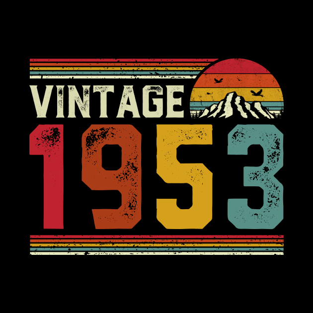 Vintage 1953 Birthday Gift Retro Style by Foatui