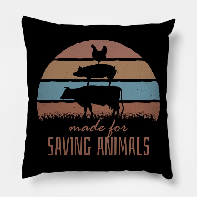 Made For Saving Animals Pillow by Stevendan