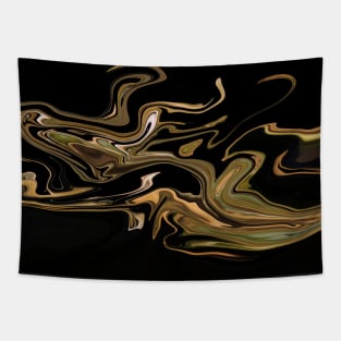 Sage Green & Gold  - Digital Liquid Paint Swirls Tapestry