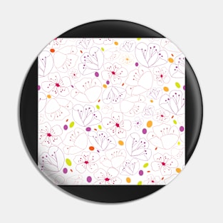 Poppy flowers drawing on white Pin