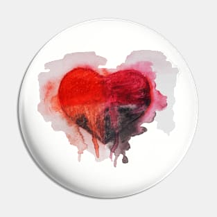 Watercolor heart Pin