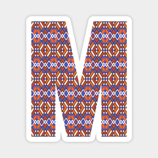 Monogram Letter M- geometric pattern Magnet