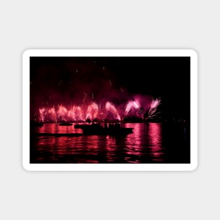 Fireworks red / Swiss Artwork Photography Magnet