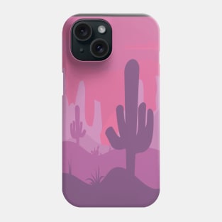 Cactus in the desert Phone Case