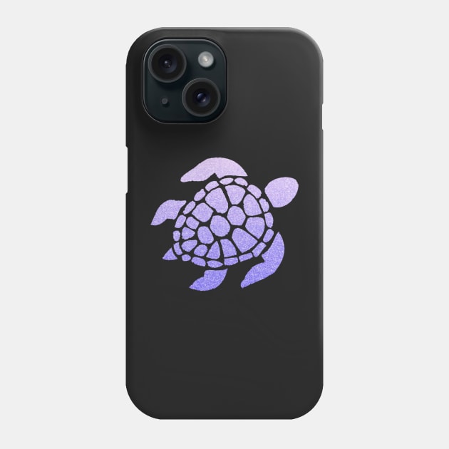 Pastel Purple Ombre Faux Glitter Turtle Phone Case by Felicity-K