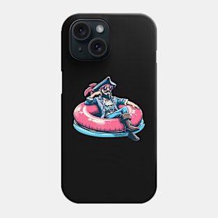 Pool Party Pirate Pink Float Funny Pirate Phone Case