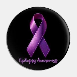 Purple Ribbon Month Epilepsy Awareness for Men Women Warrior Pin