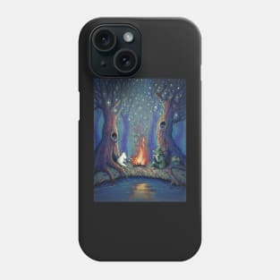 Campfire by river Phone Case