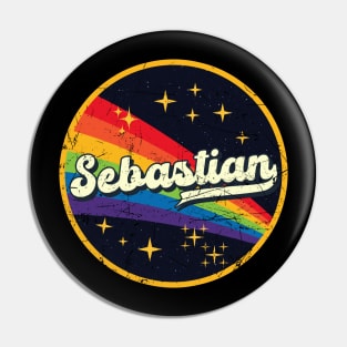 Sebastian // Rainbow In Space Vintage Grunge-Style Pin