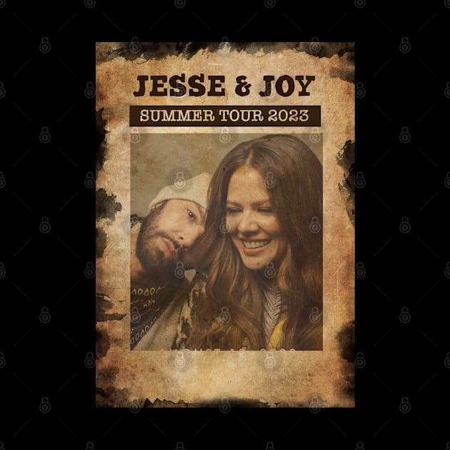 Vintage Old Paper 80s Style Jesse and Joy // summer tour 2023 by Madesu Art