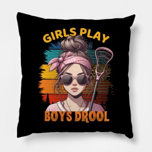 Lacrosse girl Pillow