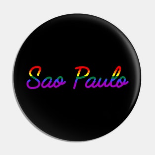 Sao Paulo Gay Pride Parade LGBT Rainbow Pin