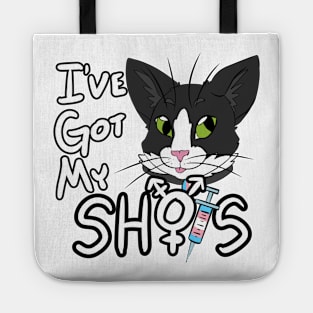 I've Got My Shots (Tuxedo Cat, HRT) Tote