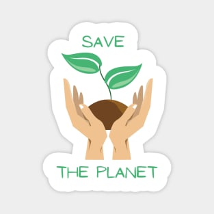 Save the planet Plant Design Magnet