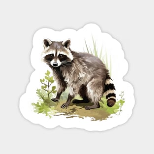 Cute Raccoon Lovers Magnet