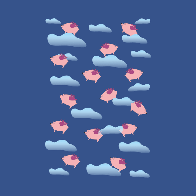 Flying pigs in the daytime by Evgeniya