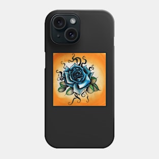 blue rose tattoo flash Phone Case