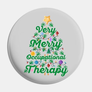 OT Christmas Very Merry Occupational Therapy Christmas Pin