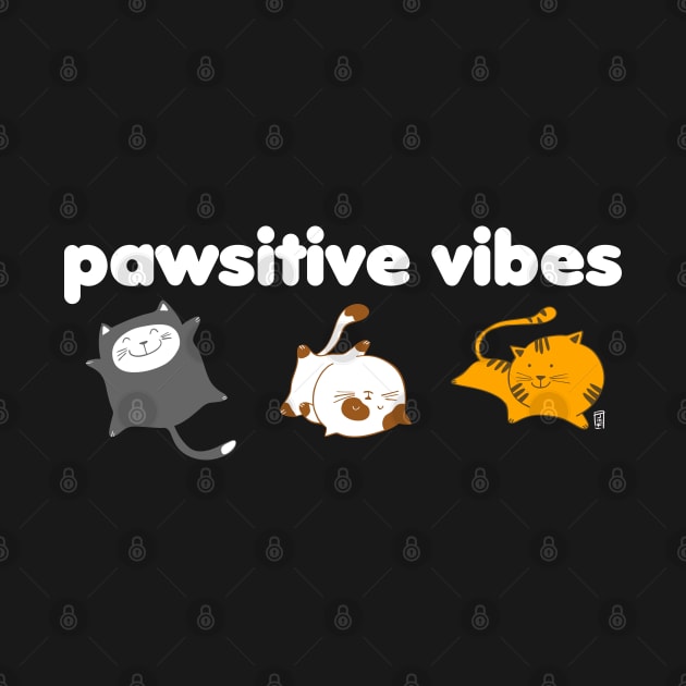 Pawsitive Vibes Happy Cats Design by jasonyerface