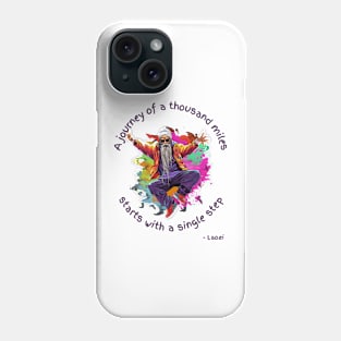 Fun Chinese Proverb from Laozi/Lao Tzu - Black Writing - Hip Hop Phone Case