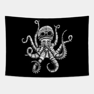 Steampunk Octopus Tapestry